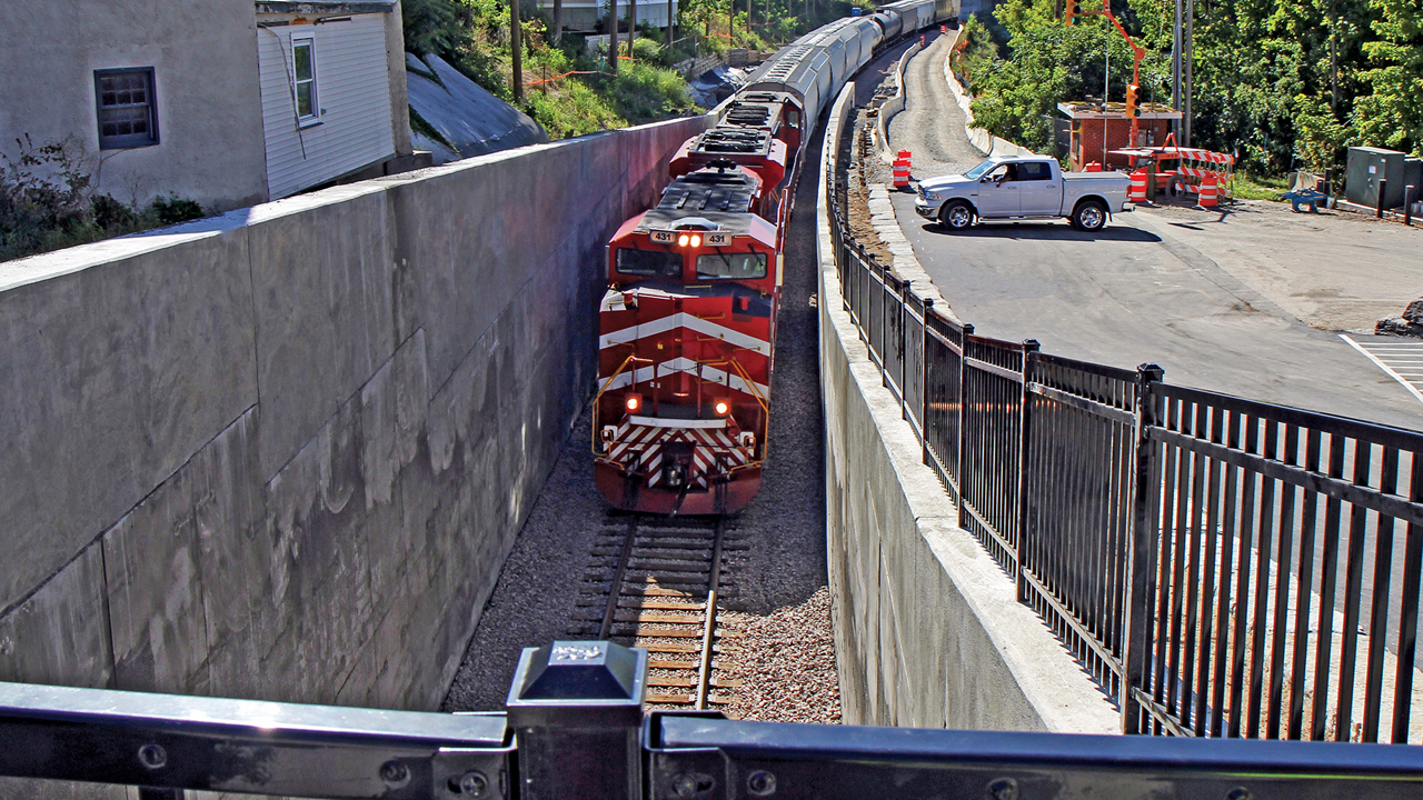 “VRS has a 60-year tradition of helping local businesses with efficient and reliable freight service,” VRS President Selden Houghton said, “and we are excited at the opportunity to grow and expand by providing economical rail service to customers in northern New Hampshire.” (VRS Photograph of Vermont Railway, Railway Age's 2022 Short Line of the Year)