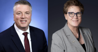 Rob Free, President of MTA Long Island Rail Road and Julie Green, New York Transit and Mobility Group Director at HNTB.