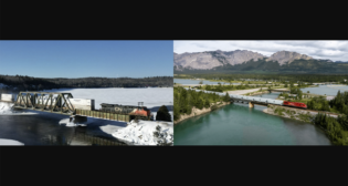 (Photographs Courtesy of CN, left, and CPKC, right)