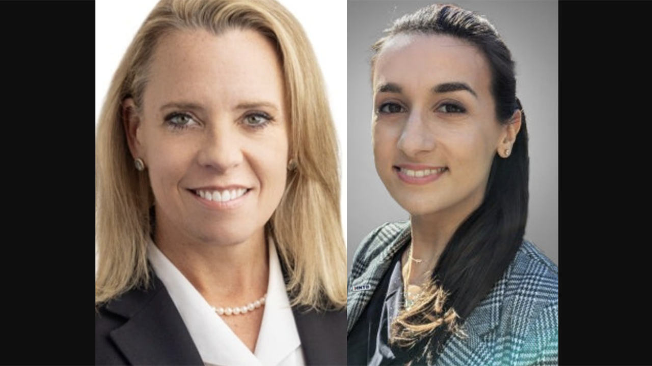 Pictured, left to right: Katherine Whalen, TRAC Intermodal (TRAC Intermodal Photograph) and Dejah Singh, HNTB (HNTB Photograph)