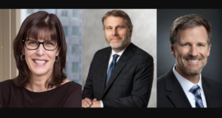 Pictured, left to right: Railway Association of Canada Board Chair Janet Drysdale (CN Photograph); HNTB’s Jeff Watson (HNTB Photograph); and HNTB’s Dominic Spaethling (HNTB Photograph).