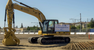 Santa Clara Valley Transportation Authority on June 14 held a groundbreaking ceremony to mark the start of construction of its West Portal facility, the future location of the Santa Clara Station and Newhall Yard & Maintenance Facility, and the site where the Tunnel Boring Machine will be assembled and launched to bore the five-mile underground tunnel for the BART Silicon Valley Phase II Extension Project. (SCVTA Photograph)