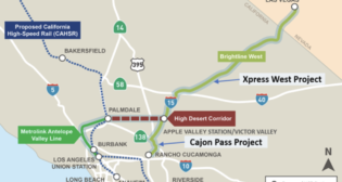 High Desert Corridor High Speed Rail Project Map, Courtesy of HDC JPA.