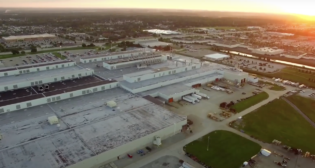 Caterpillar Inc.’s Lafayette, Ind., large-engine facility (pictured) will be expanded to boost production capacity for new engines and aftermarket parts, including those for rail applications. (Screen Grab from Caterpillar Video)