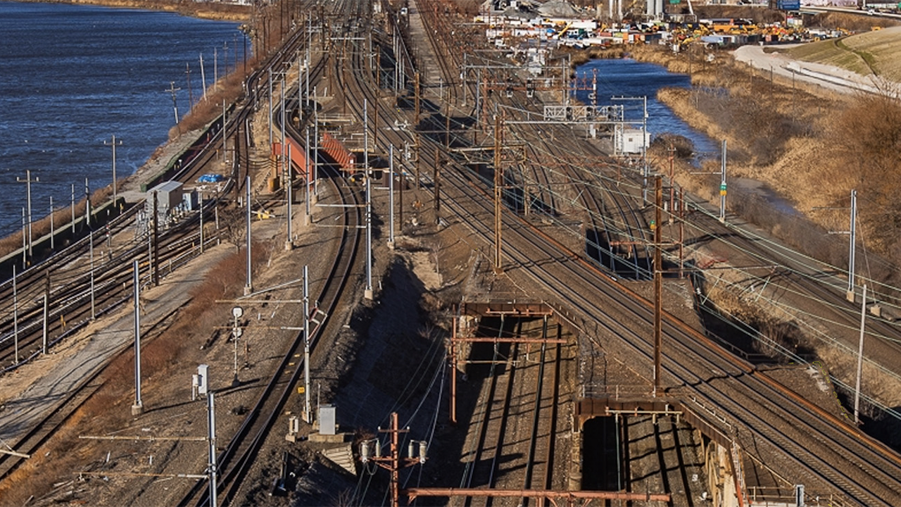 Amtrak is seeking four CRISI grants: $13.4 million to replace catenary between North Brunswick and Newark; $18.6 million to upgrade signal systems between New Brunswick and Elizabeth; $80.277 million to replace electrical substation 41 in Kearny; and $187.5 million to replace the Sawtooth Bridges in Kearny (pictured), according to NJ.com. (Amtrak Photograph)