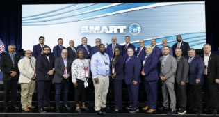 The newly sworn-in officers pose for a group photo at the third SMART-TD Convention in Las Vegas, Nev., on Aug. 11, 2024. (Caption and Photograph Courtesy of SMART-TD)