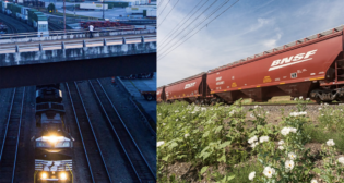 (Norfolk Southern Photograph, Left; BNSF Photograph, Right)
