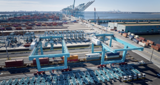 The Port of Virginia leveraged a $20 million USDOT grant to help pay for its newly opened central rail yard expansion. (Photograph Courtesy of The Port of Virginia)