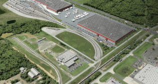Rendering of the Custom Inc. transload terminal in Longview Tex., that is expected to be operational within the next 12 months. (Courtesy of Custom)