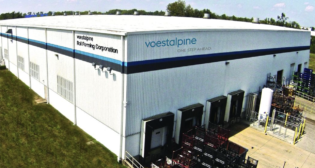 Voestalpine RFC’s Jeffersonville, Ind., facility (pictured) launched in 2001 at the Ports of Indiana, and will soon undergo a $77 million-plus expansion. The company supplies custom roll formed metal components for the aerospace, construction, material handling, off-highway, office furniture, solar, and transportation industries, including railroads. (voestalpine RFC Photograph)