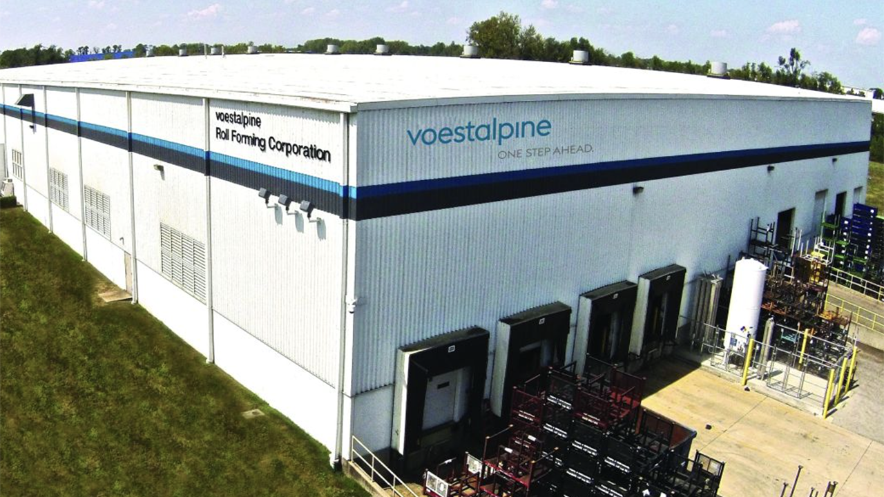 Voestalpine RFC’s Jeffersonville, Ind., facility (pictured) launched in 2001 at the Ports of Indiana, and will soon undergo a $77 million-plus expansion. The company supplies custom roll formed metal components for the aerospace, construction, material handling, off-highway, office furniture, solar, and transportation industries, including railroads. (voestalpine RFC Photograph)