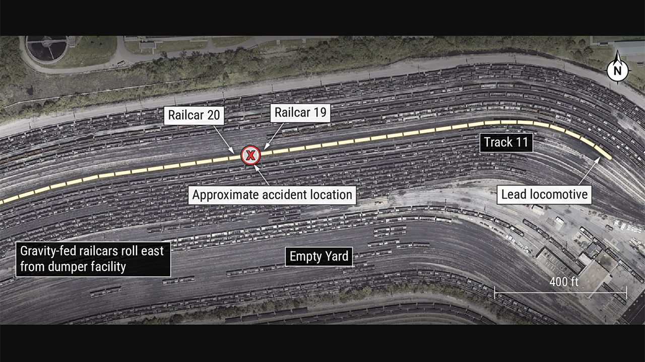 Aerial view of the accident site. (Google Earth Image, Courtesy of NTSB)