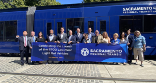 “Today was a milestone moment for SacRT! We celebrated the launch of our new S700 low-floor light rail trains at the 7th & Richards/Township 9 Station with fantastic press and community events!” SacRT reported Sept. 3 via social media platform X (formerly know as Twitter). (SacRT Photograph)