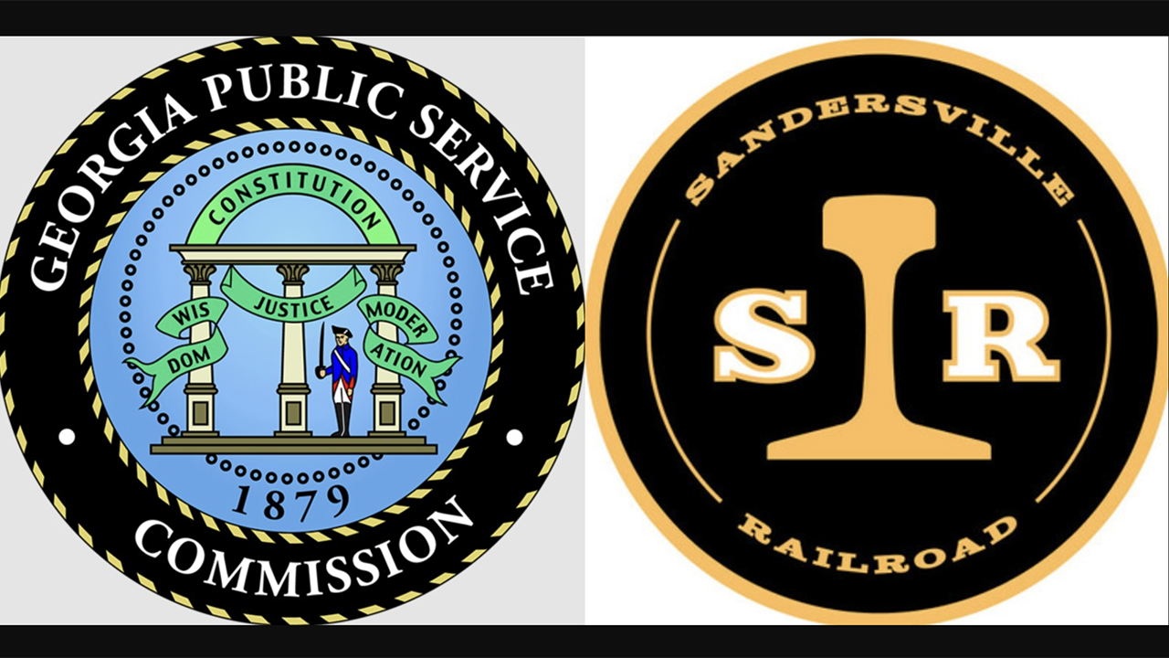 (Georgia Public Service Commission Logo, Sandersville Railroad Logo)