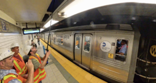 FLX Solutions worked with 28 MTA and NJT employees to determine the best maintenance tasks for its FLX BOT, which is described as a “handheld robot that enables maintenance and inspection in hard-to-reach locations.” (Photograph Courtesy of Transit Tech Lab)