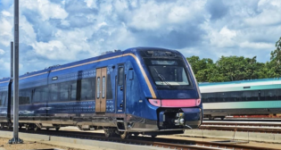 Pictured: The first of three three long-distance trainsets (P’atals) for the Tren Maya project. (Photograph Courtesy of Alstom)