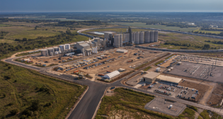 Aerial photo of Bartlett’s new soybean processing plant in Cherryvale, Kans. (Photograph Courtesy of Bartlett, a Savage Company)