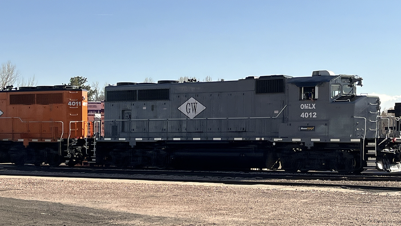 Great Western Railway of Colorado “successfully implemented North America’s first Plasma AirJet system tailored for locomotives,” according to AnoDynamix, distributor of the CLACK Technologies-developed system. (OmniTRAX Photograph)
