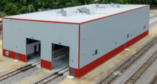 Pictured: WSOR’s newest locomotive shop in Janesville, Wis. (Watco Photograph)