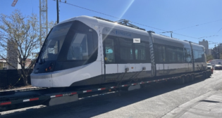 Kansas City Streetcar on Oct. 17 welcomed the fifth of eight new CAF USA-built streetcars to Missouri. (Kansas City Streetcar Photograph)