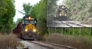 Up to $12.17 million of FRA funding will be invested at Napolean, Defiance & Western, Railway Age's 2023 Short Line of the Year, to replace deteriorating and broken rail and ties and expand capacity along the eastern half of the railroad. A 2020 CRISI award of $4.1 million covered the replacement of 29,000 ties and 13 miles of rail (pictured). (Patriot Rail Image)