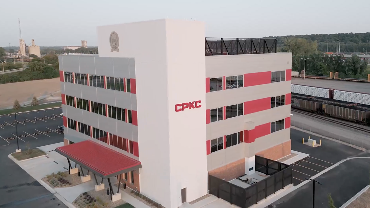 CPKC on Oct. 11 officially opened its new Operations Center at Knoche Yard in Kansas City, Mo. (pictured). CPKC President and CEO Keith Creel and Kansas City Mayor Quinton Lucas were among those attending a special ribbon-cutting ceremony. (Screen Grab from CPKC Video)