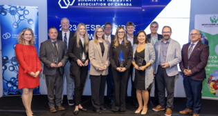 CIAC recently presented Responsible Care Awards to 12 companies, including GATX Corp. Pictured, left to right: Kara Edwards (CIAC), Tyler Yates (GATX), Jeff Nee (GATX), Alicia Pope (Inter Pipeline), Alicia Chapman (Inter Pipeline), Mike Bélanger, Emily Fattore (ERCO Worldwide), Ron Koniuch (CCC Sulphur Products), Dr. Ronda Gras (Dow Canada), Diego Ordonez (Dow Canada), James Brown (Dow Canada), and Bob Masterson. (Caption and Photograph Courtesy of CIAC)