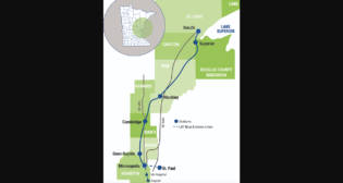 Northern Lights Express project map courtesy of MnDOT.