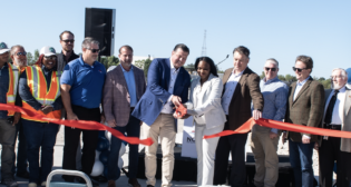 New Orleans Public Belt Railroad and Heniff Transportation Systems on Oct. 17 celebrated the new $3 million transloading industrial park in New Orleans East with a ribbon cutting. (NOPB/Port NOLA Photograph)