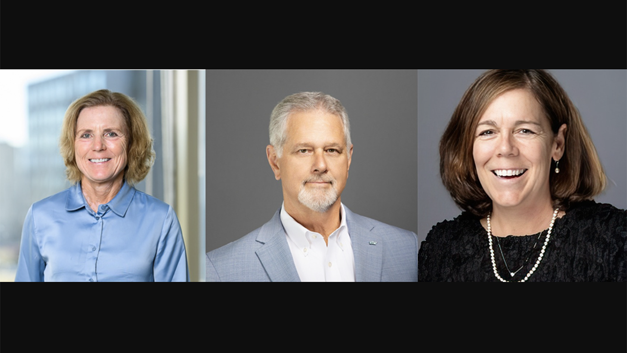 Sissel Berntsen-Heber (left) and Bob Fletcher of STV, and Debbie Taylor of Taylor Transportation Search Group (TTSG). (Photographs courtesy of the respective companies)