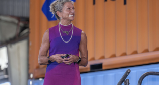 SC Ports President and CEO Barbara Melvin at her third-annual State of the Port address on Oct. 16. (Photo/John Smoak)