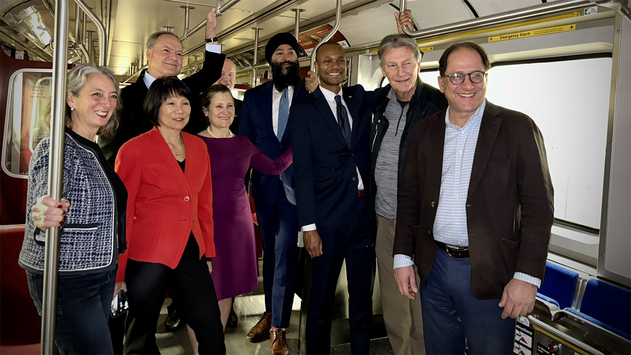 “Better public transit means Torontonians can spend less time commuting and more time with family, staying connected to work, school, and traveling safely,” reported Canada’s Deputy Prime Minister, Chrystia Freeland, via X on Nov. 29. “That’s why we’re investing in new subway cars for the TTC—to make life in Toronto easier, faster, and more affordable.” (Photograph Courtesy of Chrystia Freeland)