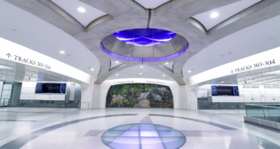 Grand Central Madison (pictured) was selected for the World’s Most Beautiful Passenger Stations 2024 List, along with Schafbergbahn Station in St. Wolfgang, Austria; Bell Station in Melbourne, Australia; Beijing Station in Beijing, China Toulouse; Matabiau Station in Toulouse, France; and Chiaia Metro Station in Naples, Italy. (Marc A. Hermann / MTA)