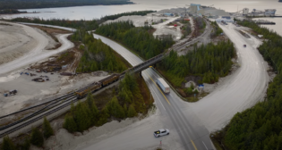 Pictured: The first of three TugVolts in action at Carmeuse America’s calcium mine in Cedarville, Mich. (Screen grab from Intramotev video)