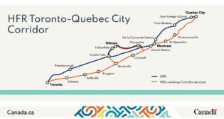 the Canadian government late last year “requested an extension on bids” to construct a dedicated HFR corridor between Toronto and Quebec, according to The Canadian Press.