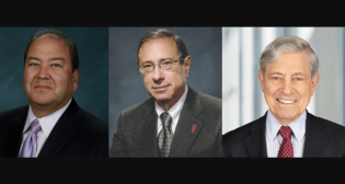 PANY/NJ Chairman Kevin O’Toole (left), Vice Chairman Jeffrey H. Lynford (center) and Executive Director Rick Cotton. (PANY/NJ Photographs)