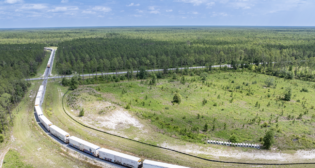 Jacksonville, Fla.-based Pinsly reported Jan. 10 that its new North Florida Industrial Railroad has entered into an agreement with Columbia County, Fla., to be rail operator of the 2,622-acre North Florida Mega Industrial Park in Lake City. The transaction is subject to regulatory approval. (Photograph Courtesy of Pinsley)