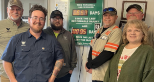 Watco recently congratulated its Guntersville Terminal staff for a “significant safety milestone.” (Watco Photograph)