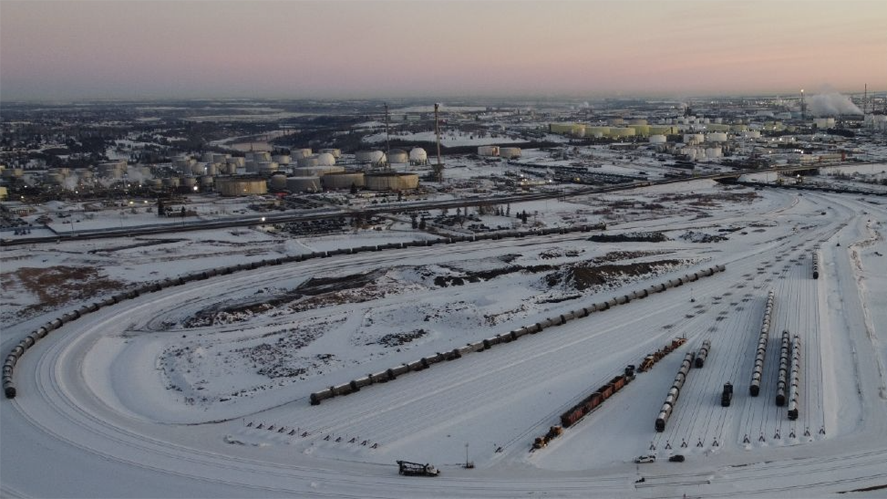 The Cando Southlands Rail Yard in Strathcona County, Alberta. (Cando Photograph)