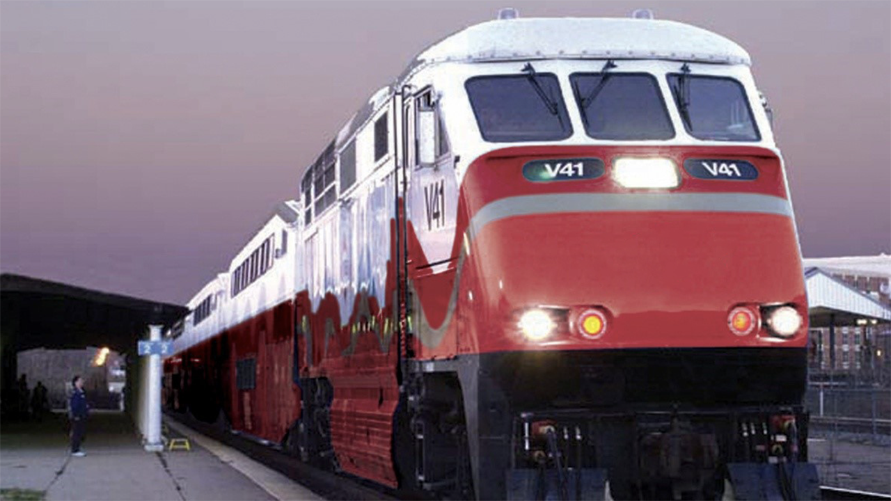 CATS expects to complete by this summer an implementation schedule and financial plan for its Red Line commuter rail project. (Rendering Courtesy of CATS)