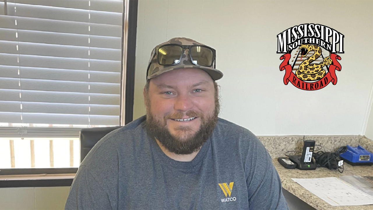 Justin Dempsey, Trainmaster, Mississippi Southern Railroad (Watco Photograph)
