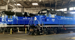 “Congratulations to New Orleans Public Belt Railroad (NOPB) and Gulf Gateway Terminal LLC on expanding storage capabilities within the gateway. This expansion will allow us to better serve customers and move more freight through the U.S. and into Canada as well as Mexico,” NOPB owner Port of New Orleans said in a Feb. 17 LinkedIn post. (NOPB Photograph)