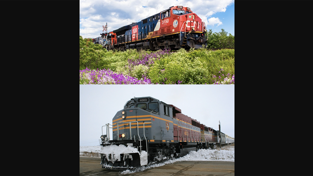 (Photographs courtesy of the respective railroads)