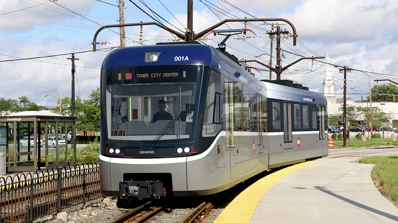 Rendering of Siemens Mobility S200 LRVs for GCRTA. (Courtesy of Siemens Mobility)
