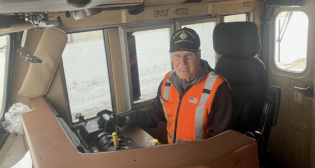 BNSF Locomotive Engineer KC Hill. (Photograph Courtesy of BNSF)