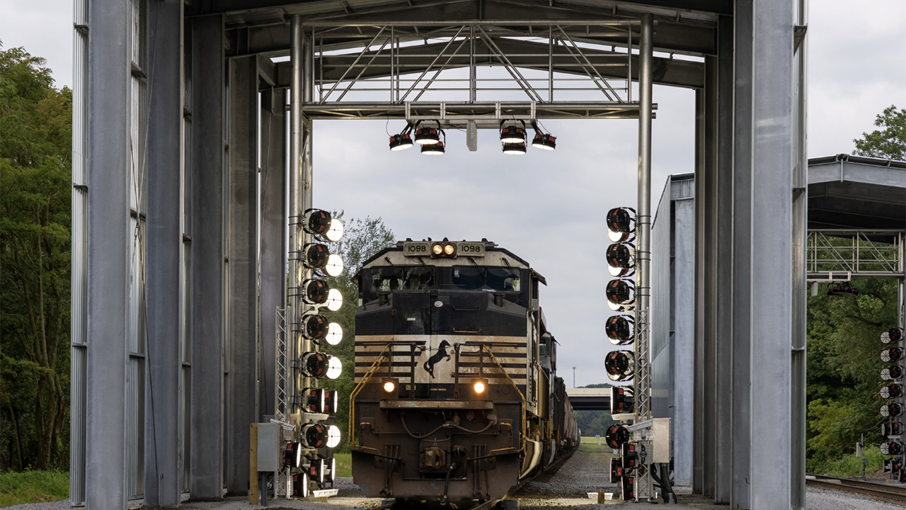 “At Norfolk Southern, we are leveraging cutting-edge AI and enhanced imaging to set new industry standards for safety and operational excellence,” EVP and Chief Information and Digital Officer Anil Bhatt reported via LinkedIn on March 3. “Our Digital Train Inspection portals are a testament to this innovation—combining advanced AI algorithms, developed by our Data Scientists in close collaboration with our Mechanical experts, to analyze railcars at full speed. Each portal captures approximately 1,000 images per passing railcar, generating petabytes of data every month. This vast dataset is processed in real-time by AI models that detect emerging conditions with precision, helping our teams take proactive action.” (Photograph Courtesy of Anil Bhatt)