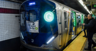 “Between improved reliability, safety enhancements, and amenities, R211 cars will make a world of difference for G train riders,” MTA NYCT President Demetrius Crichlow said March 4. “The R211 [rapid transit] cars are state of the art and less prone to breakdowns, which means smoother trips and more reliable service for decades to come.” The cars operate with an open gangway; NYCT debuted them on the C line in 2024. (Marc A. Hermann / MTA)