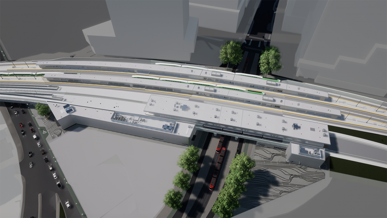 A first look at the future East Harbour Transit Hub, connecting GO Transit, the future Ontario Line and beyond. (Render Courtesy of Ontario Government; Subject to Change).