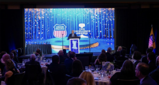 CEO Jim Vena congratulates Union Pacific’s first-ever CEO Excellence Award honorees. (Caption and Photograph Courtesy of UP)