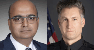 Devendra Kumar of Michael Baker International (left) and Steve Martingano of Denver (Colo.) Regional Transportation District. (Photograph courtesy of the respective organizations)